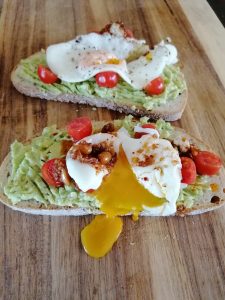 avocado and eggs on toast recipe blog cover photo